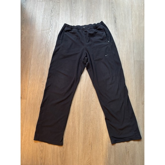 Nike Other - Nike Therma Black Fleece Men's Sweatpants Wide Leg